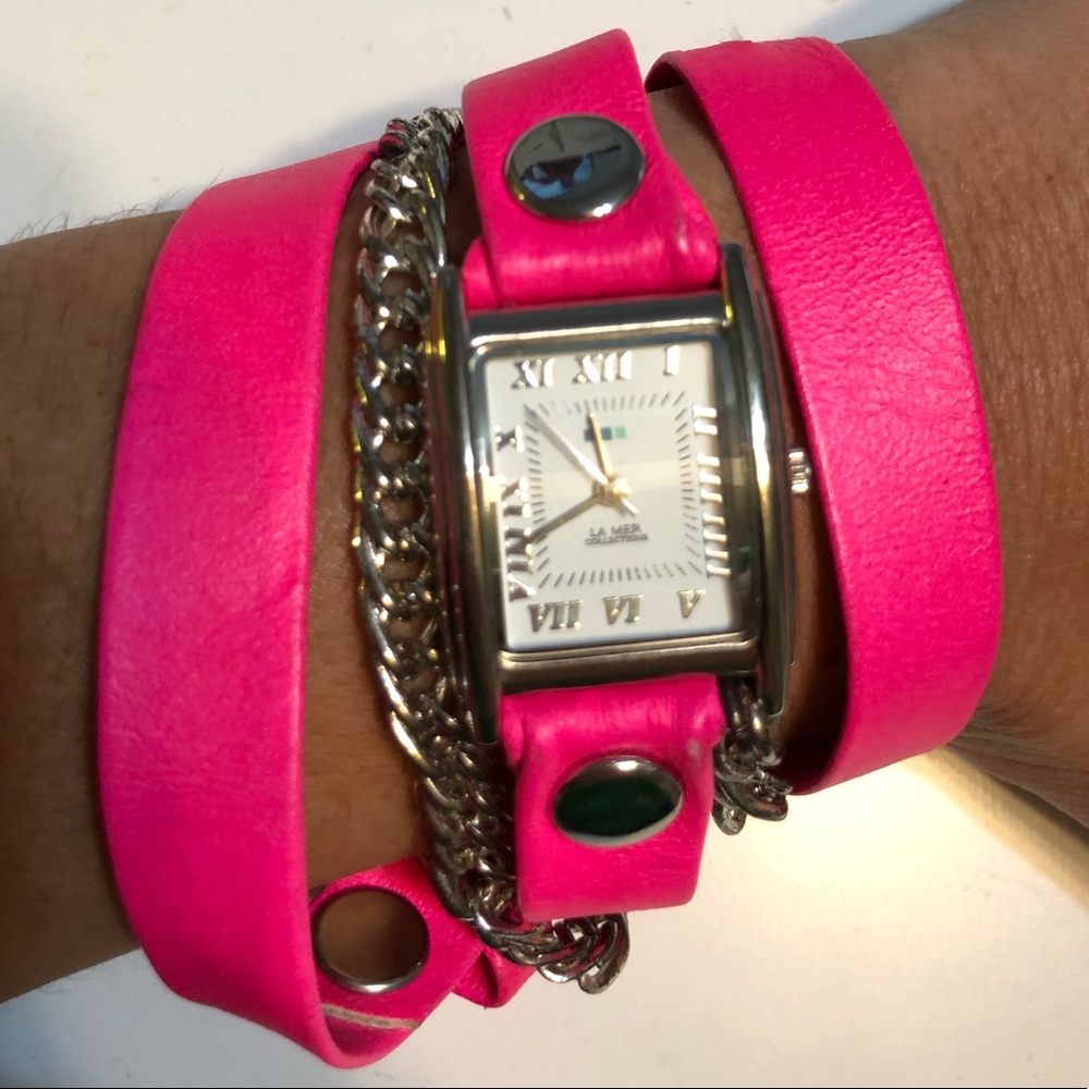 La Mer Wrap Watch - hot pink!